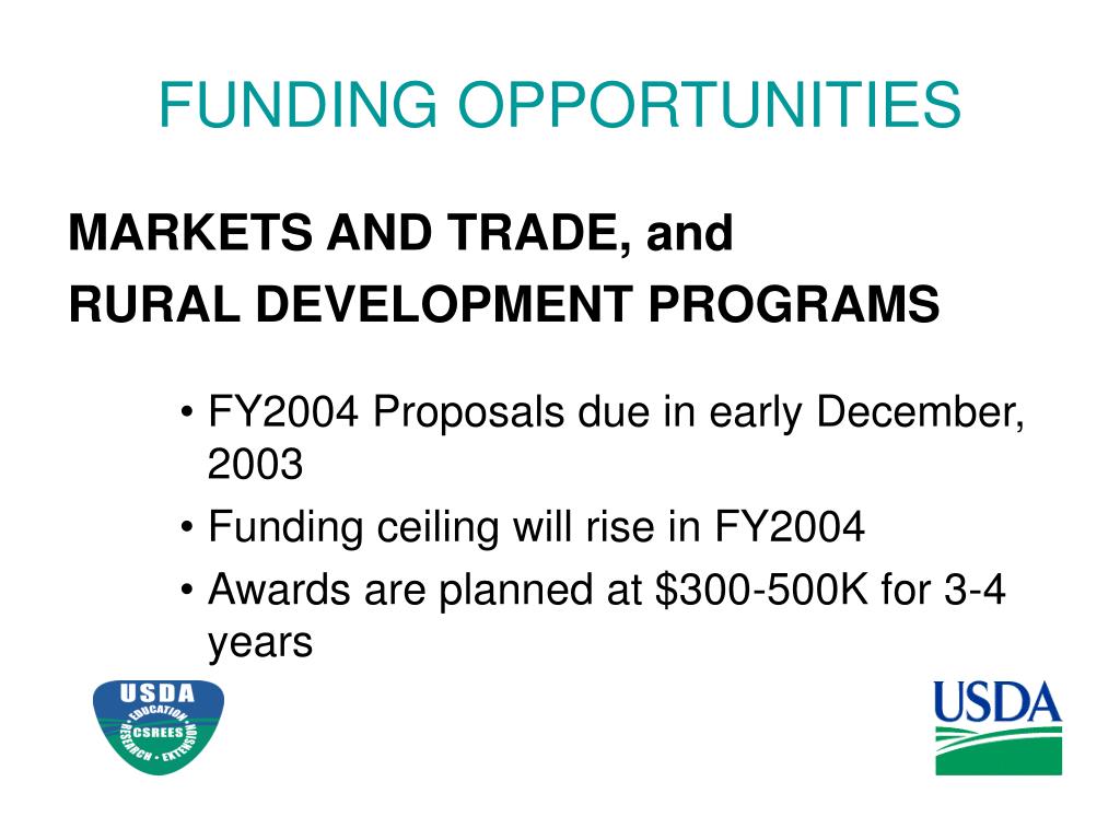PPT “HOW ME THE MONEY ” Funding Opportunities in the USDA