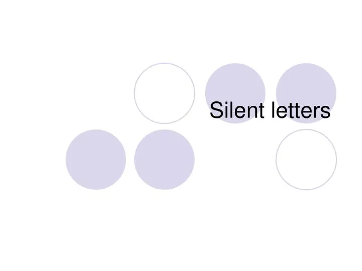 silent letters n.