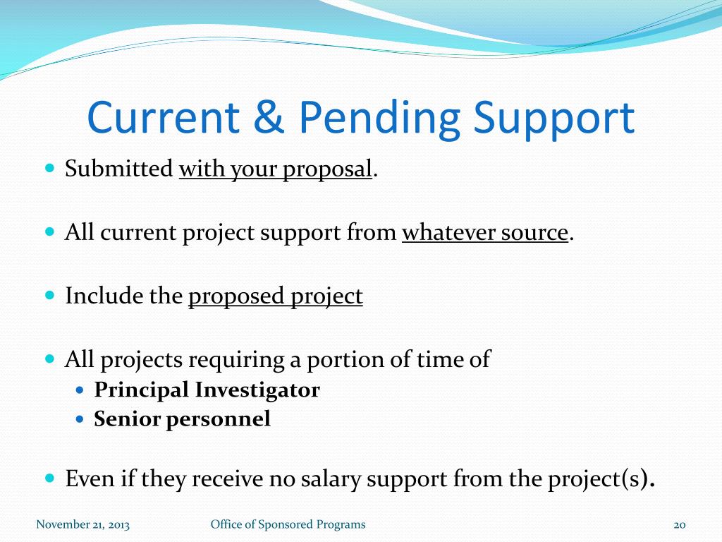 Dod Current And Pending Support Template