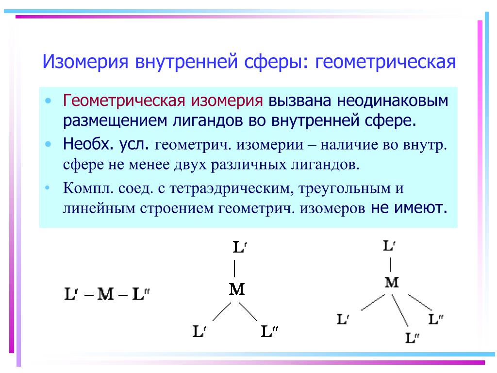 Явление изомерии. Геометрическая изомерия комплексных соединений. Геометрические изомеры. Геометрич изомеры. Пространственная изомерия примеры.