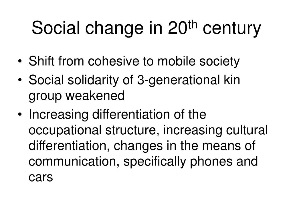 PPT - Families, communities and social change: then and now PowerPoint ...