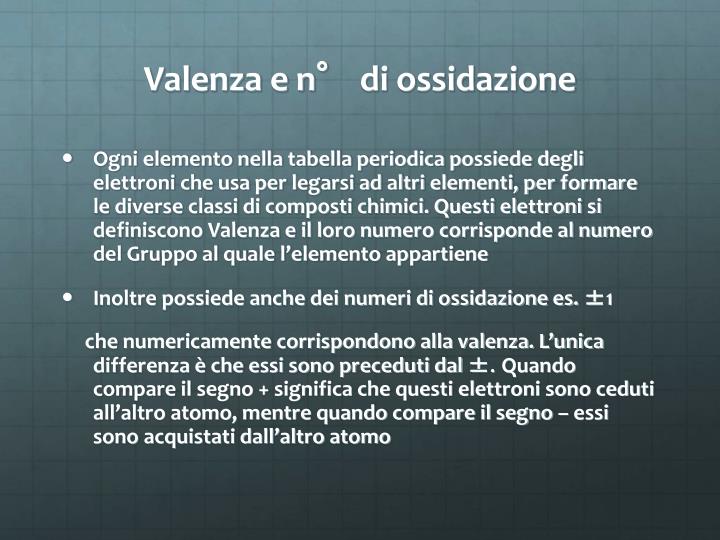Differenza Tra Valenza E Numero Di Ossidazione