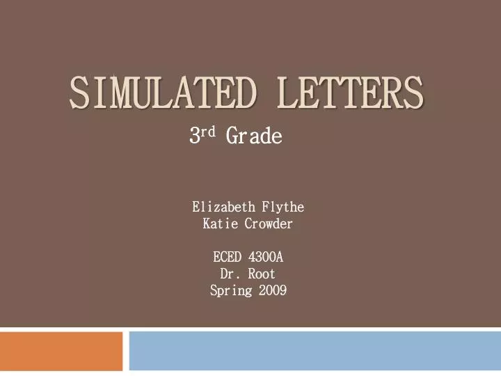 simulated letters n.