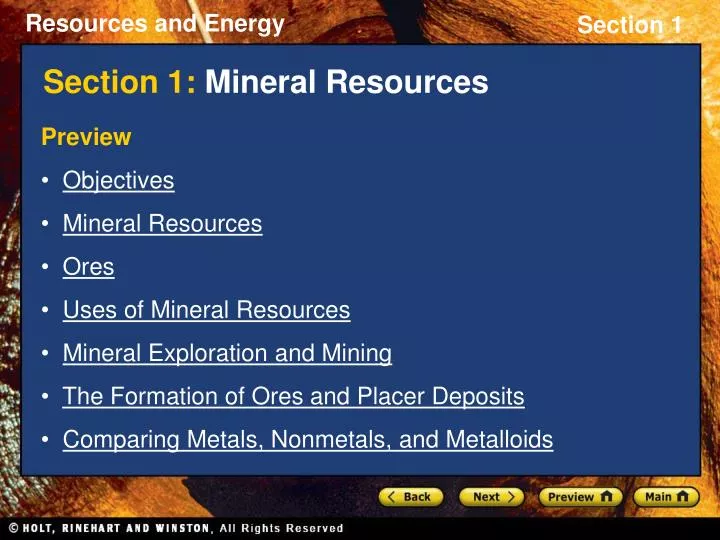 mineral resources case study ppt