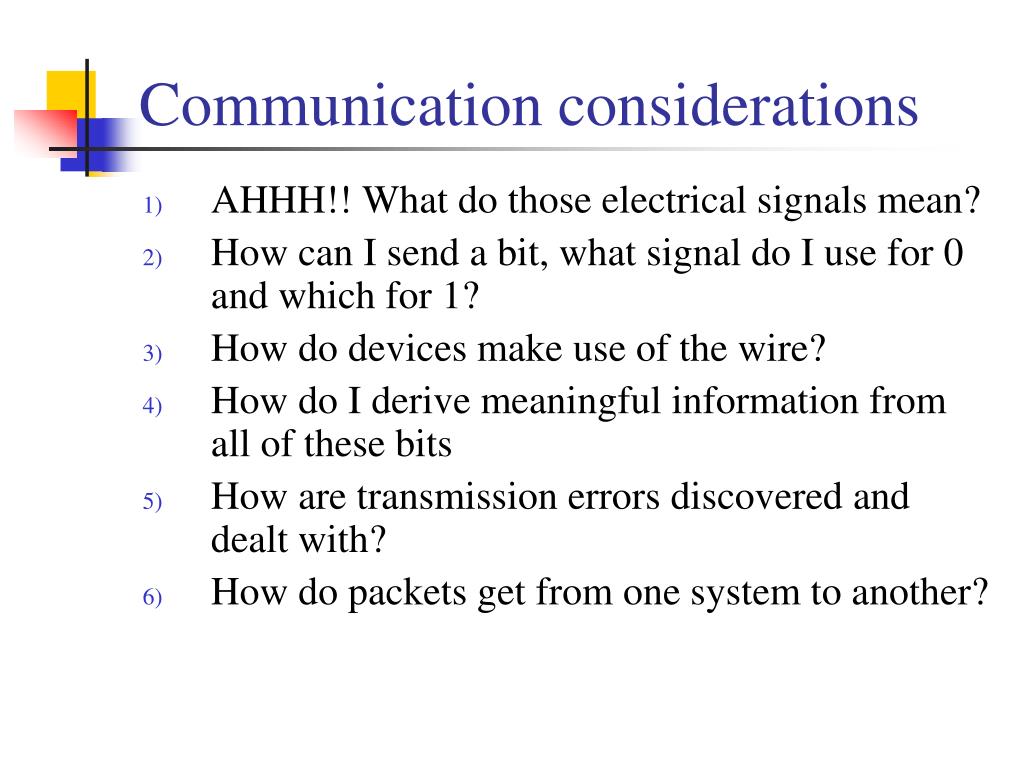 communication considerations presentation