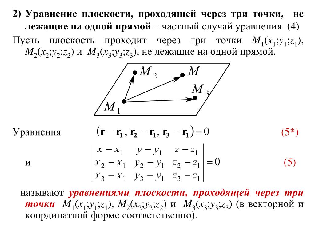 Уравнение плоскости через точку перпендикулярно плоскости. Уравнение плоскости проходящей через 3 точки. Уравнение плоскости проходящей через 3 точки формула. Уравнение плоскости проходящей через 3 данные точки. Уравнение плоскости проходящей через три точки.