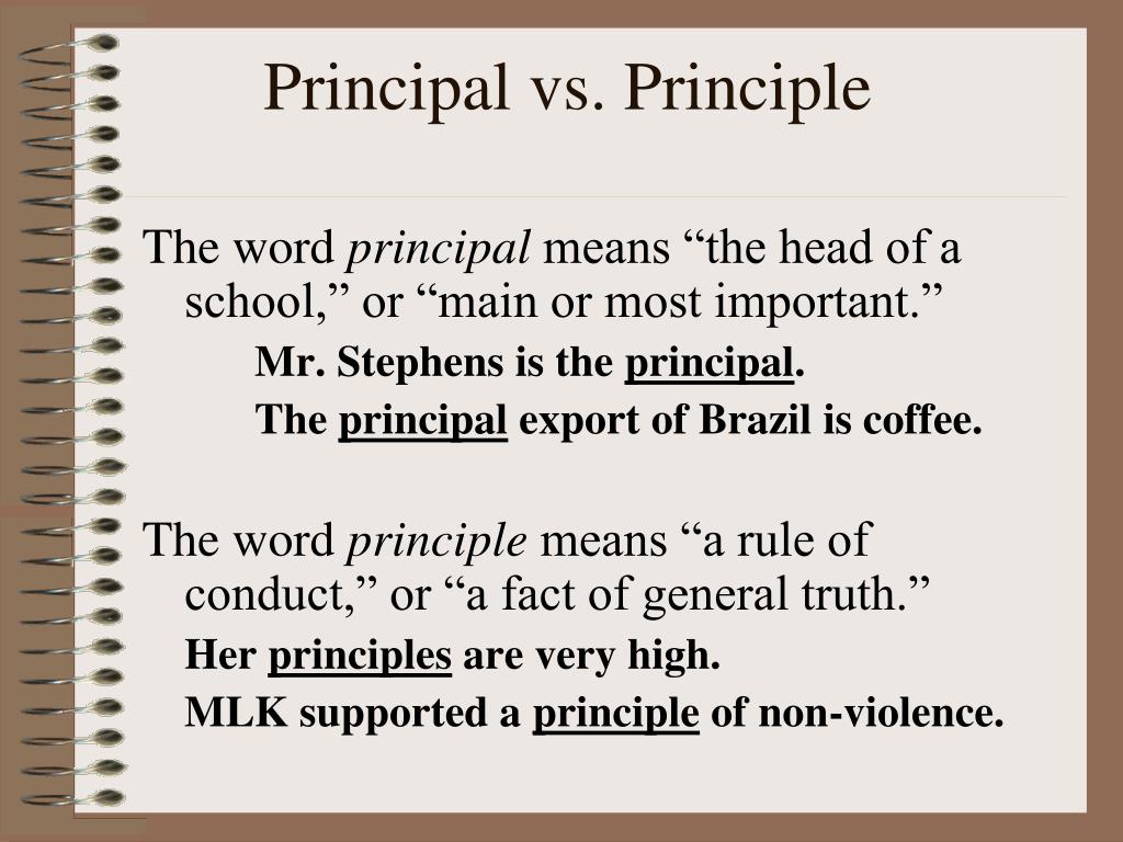 on principal definition on principal definition
