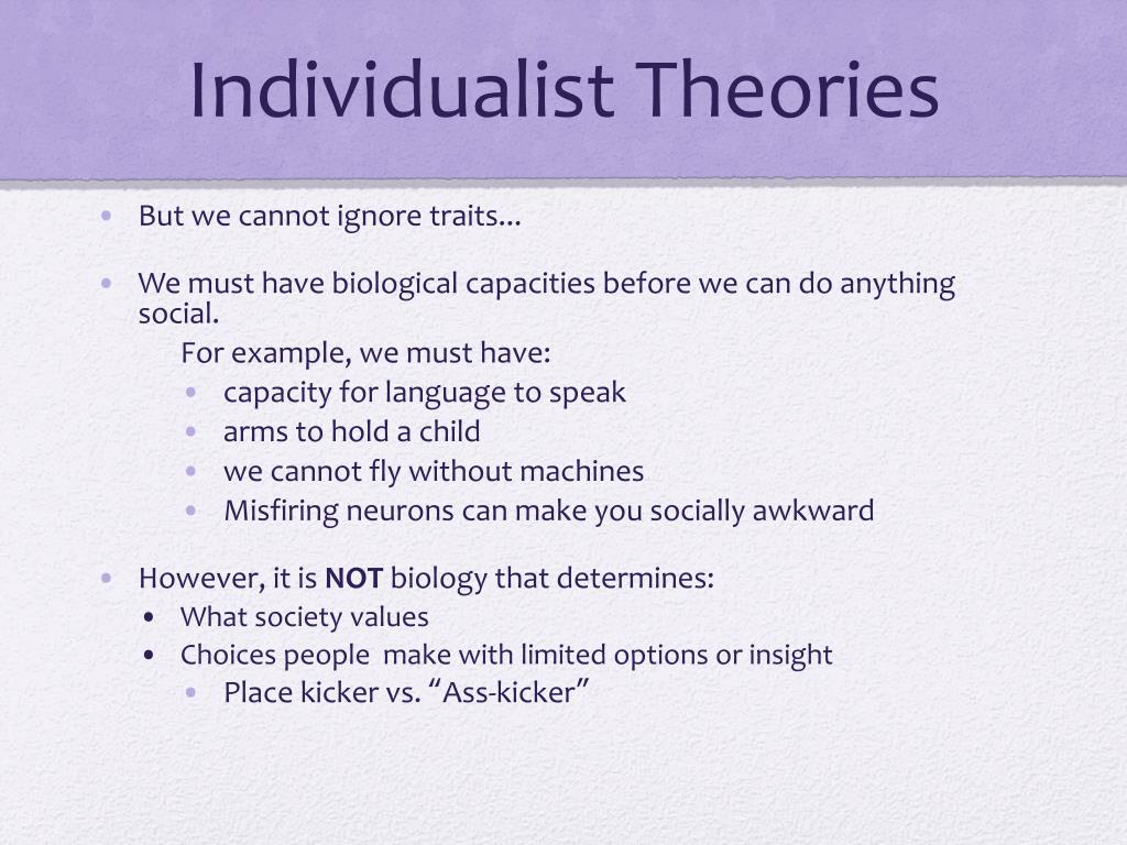 individualism thesis topics