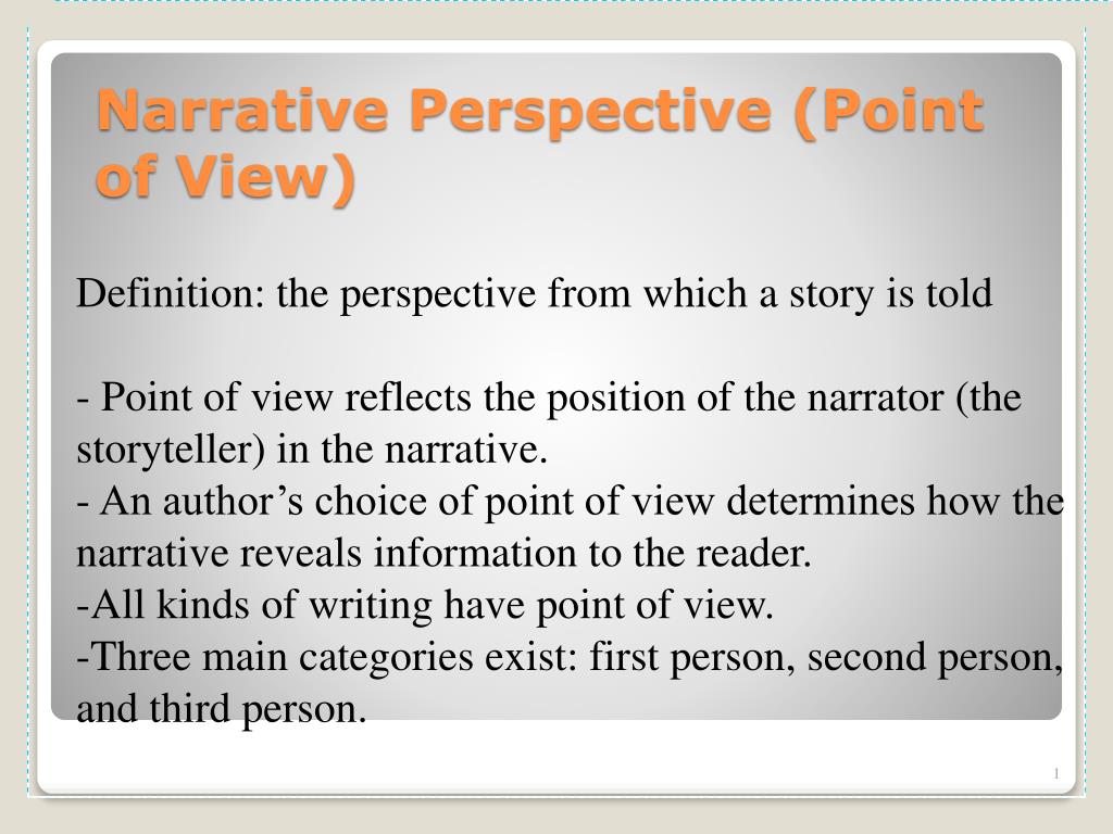 narrative perspective thesis