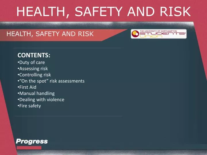 health safety and risk n.