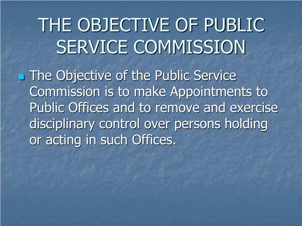 public service commission assignment to role guidelines