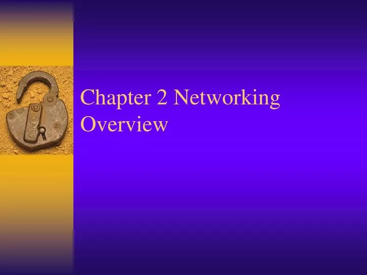 chapter 2 networking overview n.