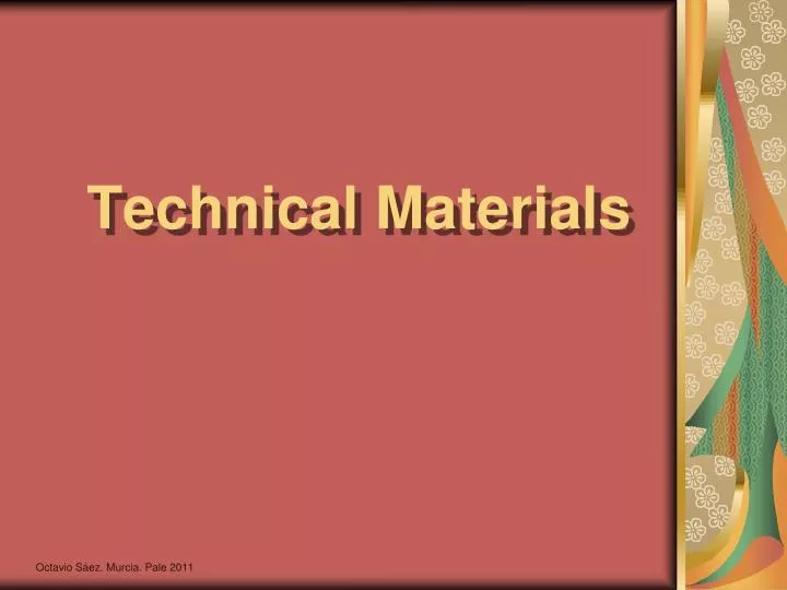 explain the written presentation of technical material