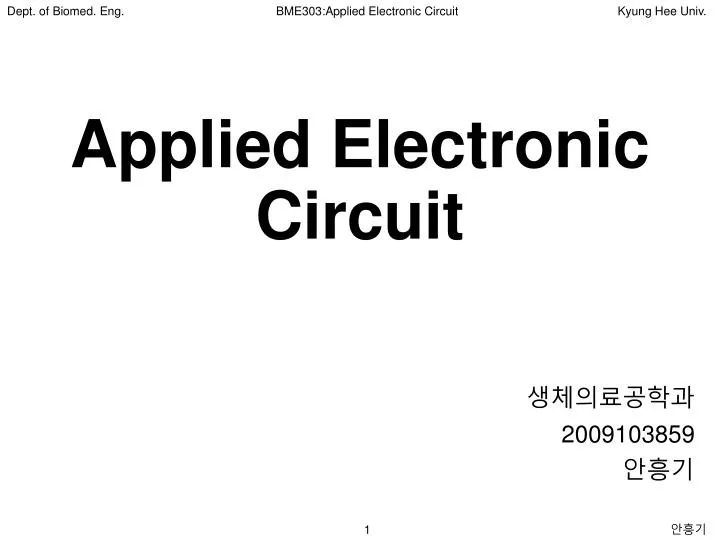 applied electronic circuit n.