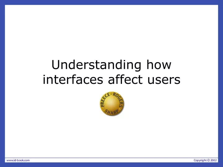 understanding how interfaces affect users n.