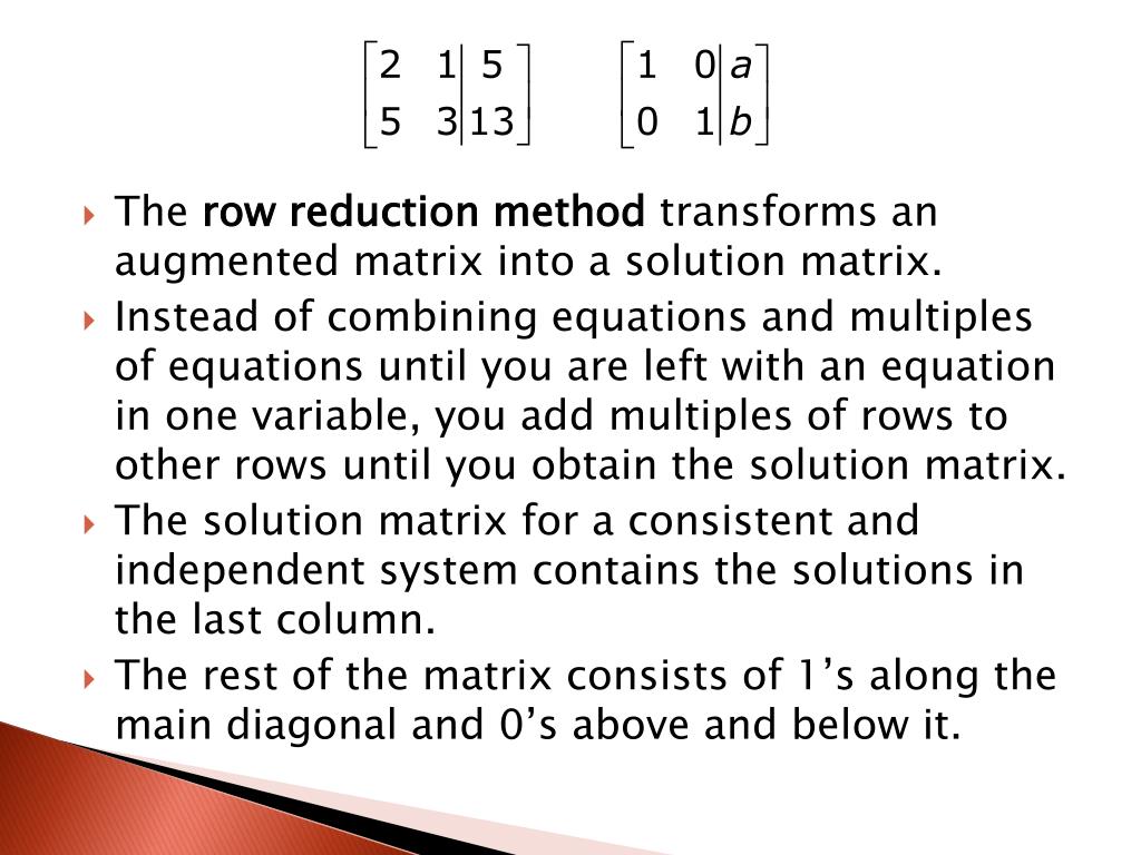 PPT Row Reduction Method PowerPoint Presentation Free Download ID 