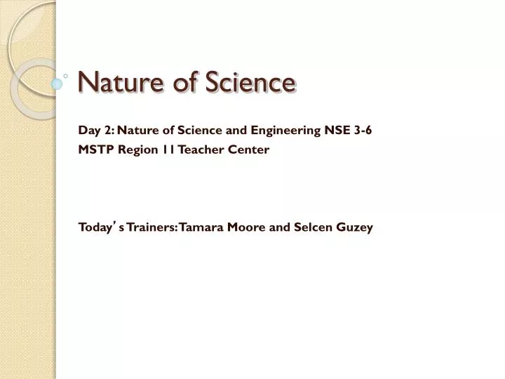 nature of science n.