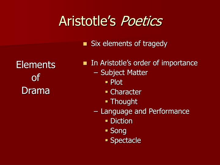 Elements Of Drama Elements Of Drama