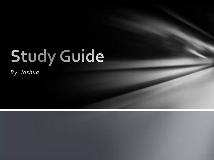 study guide n.