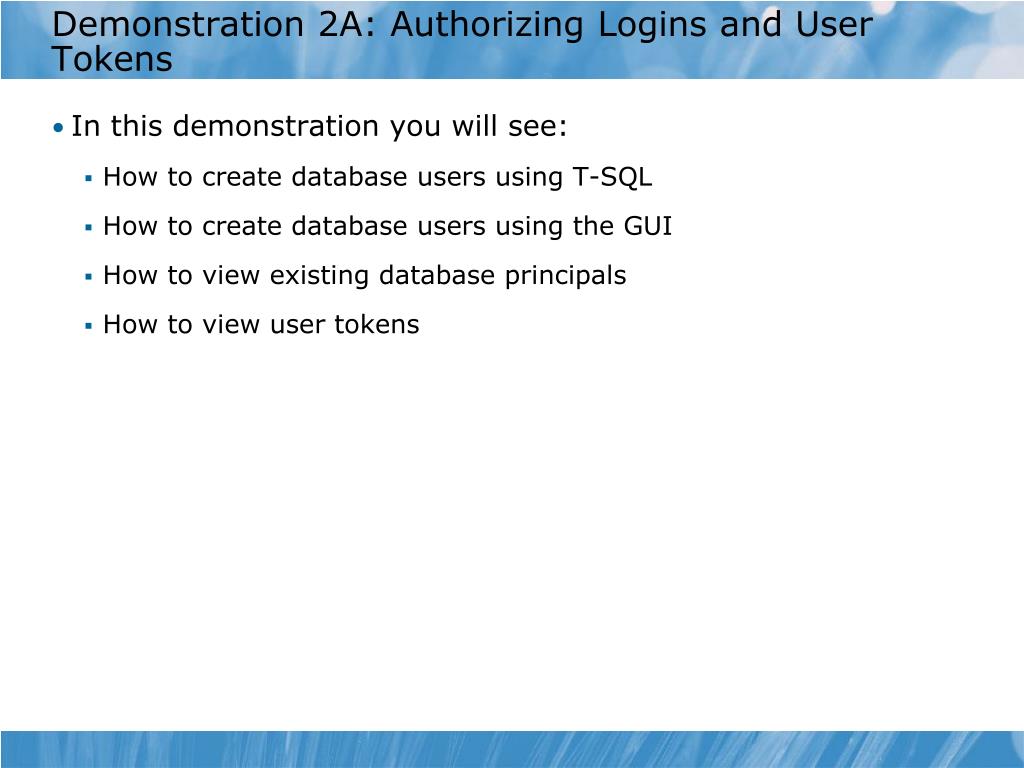 PPT - User Authentication and Authorization in SQL Server: A ...