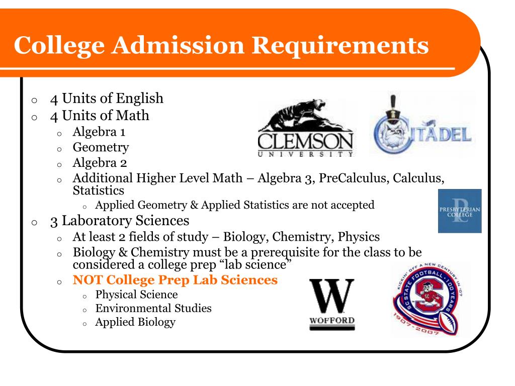 university admission requirements