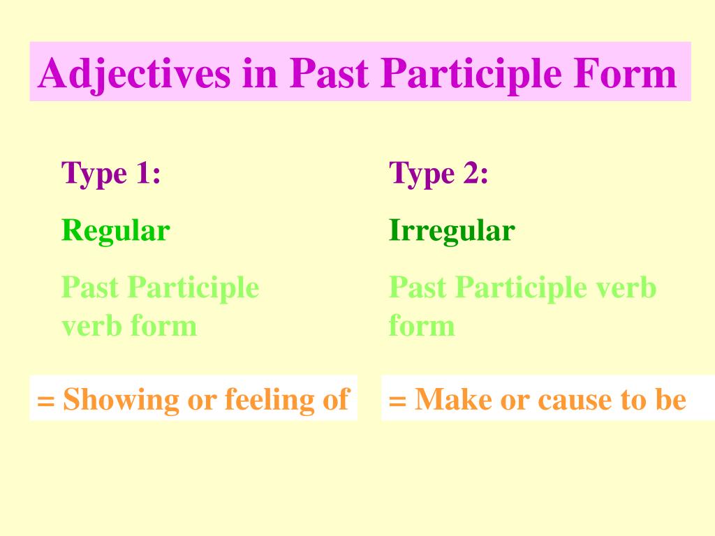 Form participle 1
