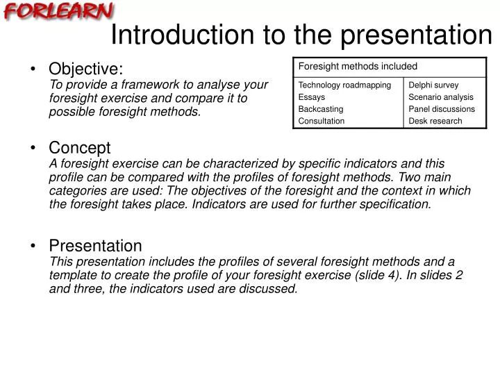 introduction to presentation package