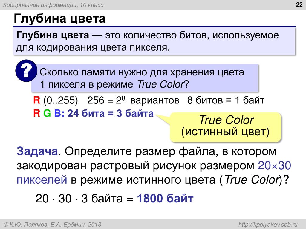 Сколько нужно бит информации. Кодирование информации. Режим истинного цвета. Кодирование цвета глубина кодирования цветов. 1. Кодирование информации.