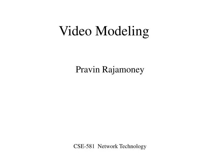 video modeling n.