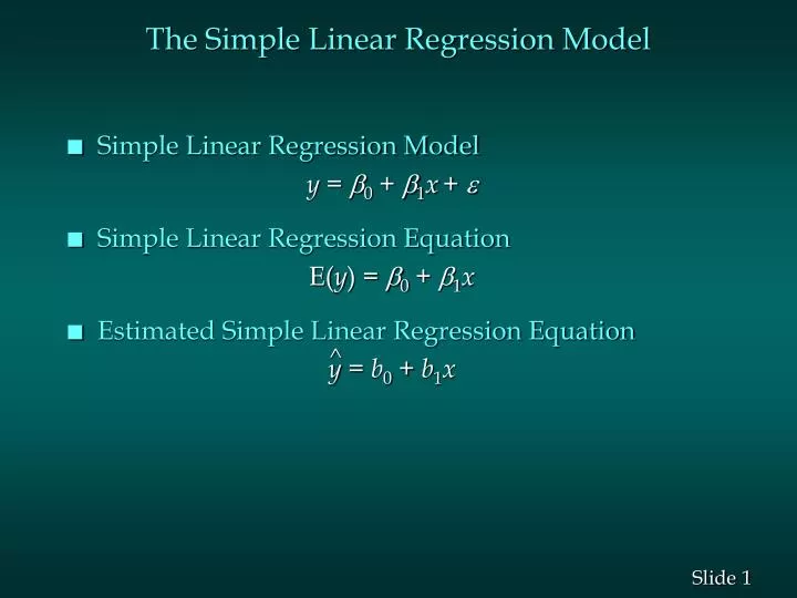 the simple regression model the simple regression model