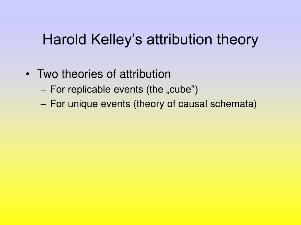 write an essay on kelly's theory of attribution