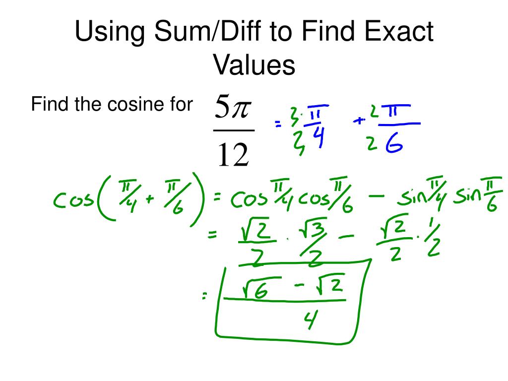 PPT Sum Difference Formulas PowerPoint Presentation Free Download