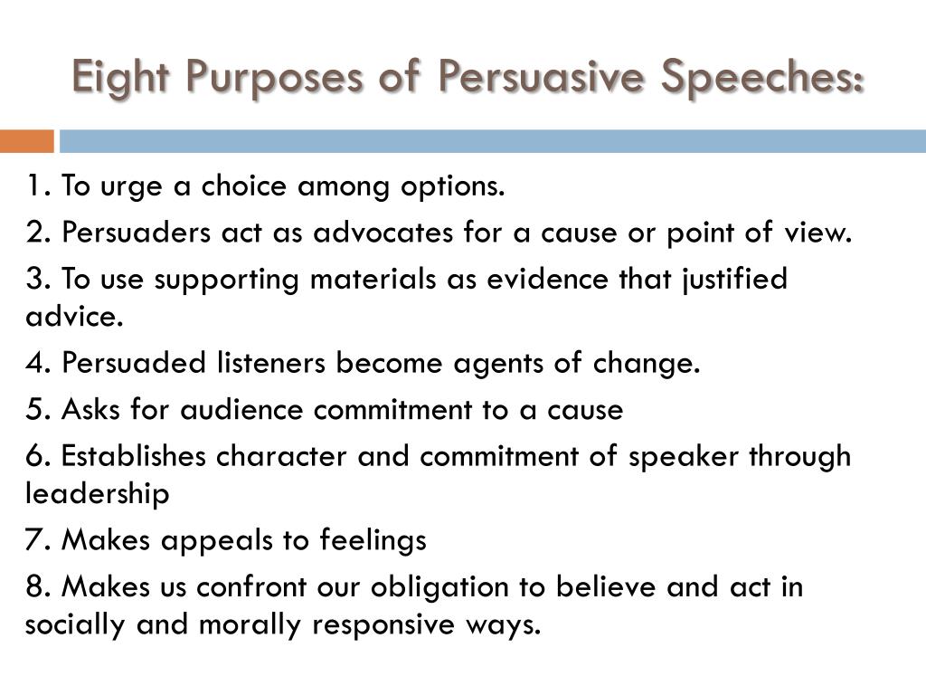 definition of persuasive in speech