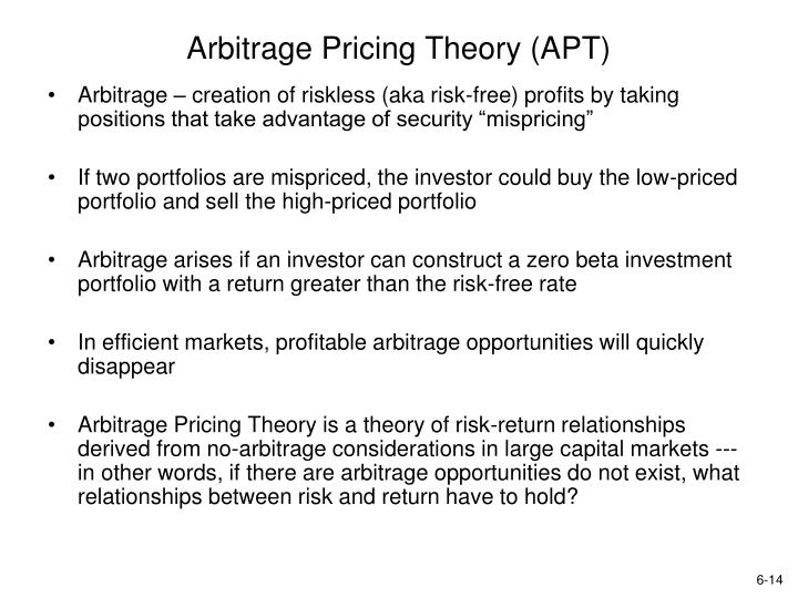 PPT - Chapter 7: Capital Asset Pricing Model and Arbitrage Pricing