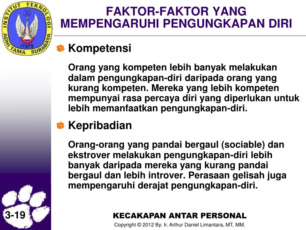 PPT  BAB3 PEMAHAMAN DIRI ( SELF AWARENESS ) PowerPoint Presentation