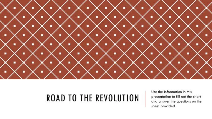Road To Revolution Chart