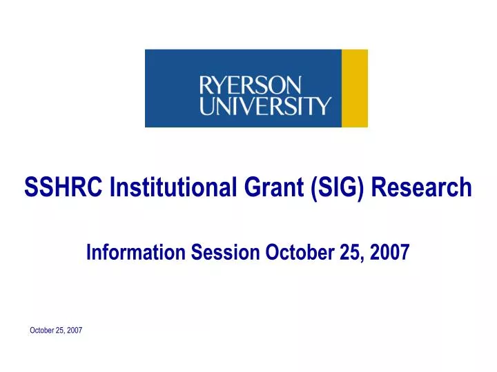 sshrc institutional grant sig research n.