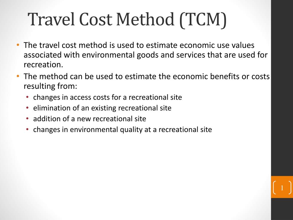 travel cost method and contingent valuation