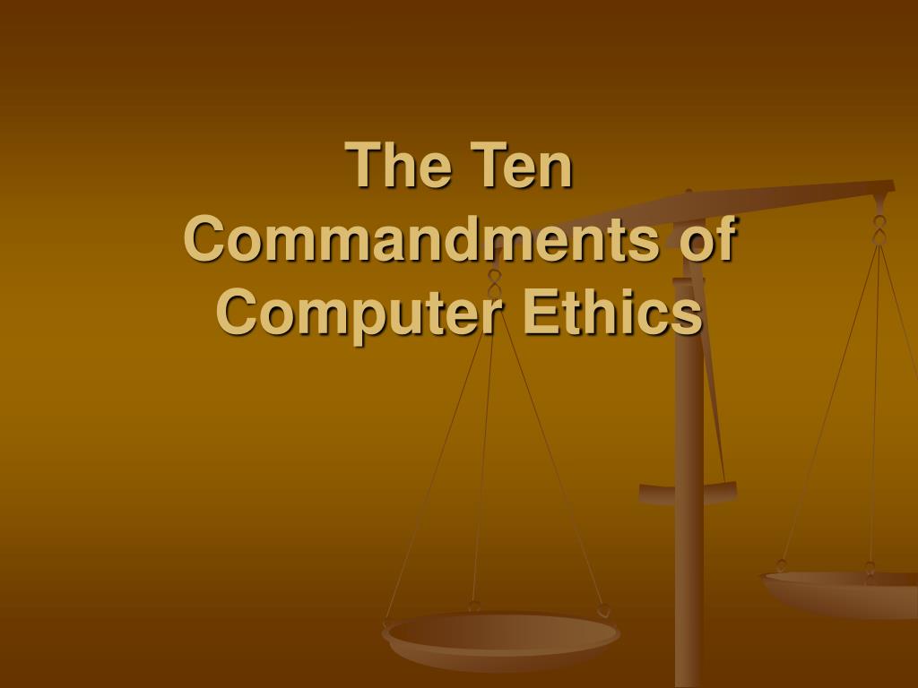 presentation on computer ethics