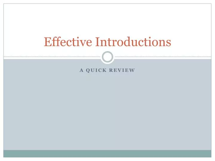 an effective introduction includes (choose all that apply)