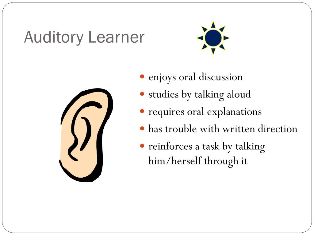 auditory learner strategies auditory learner strategies