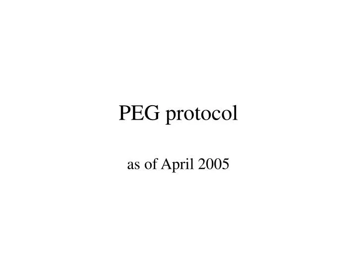peg protocol n.