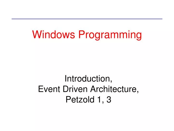 PPT Windows Programming PowerPoint Presentation, free download ID