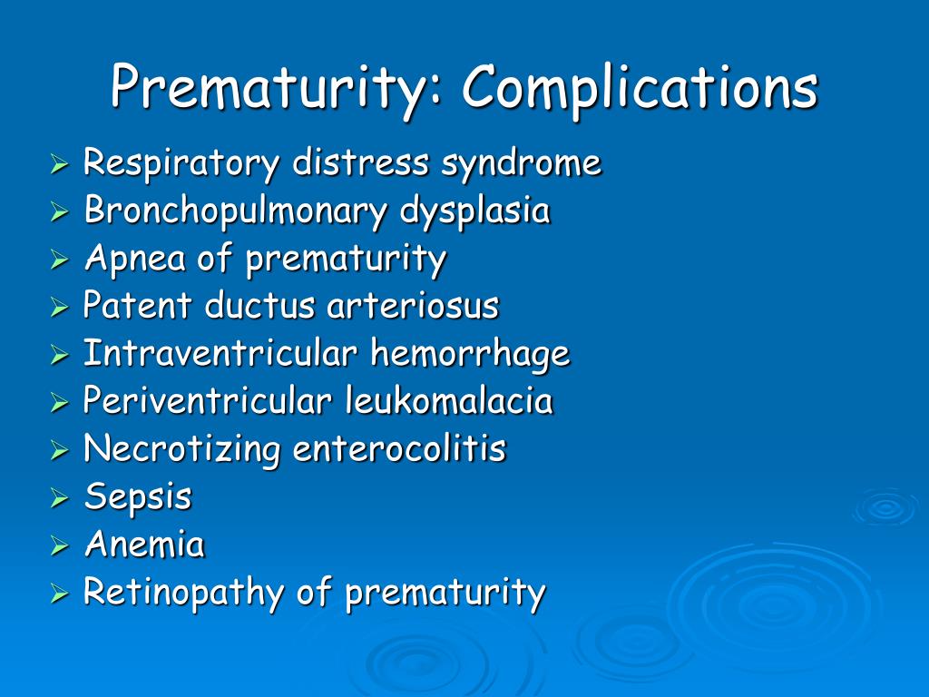 PPT - Prematurity: Complications PowerPoint Presentation ...