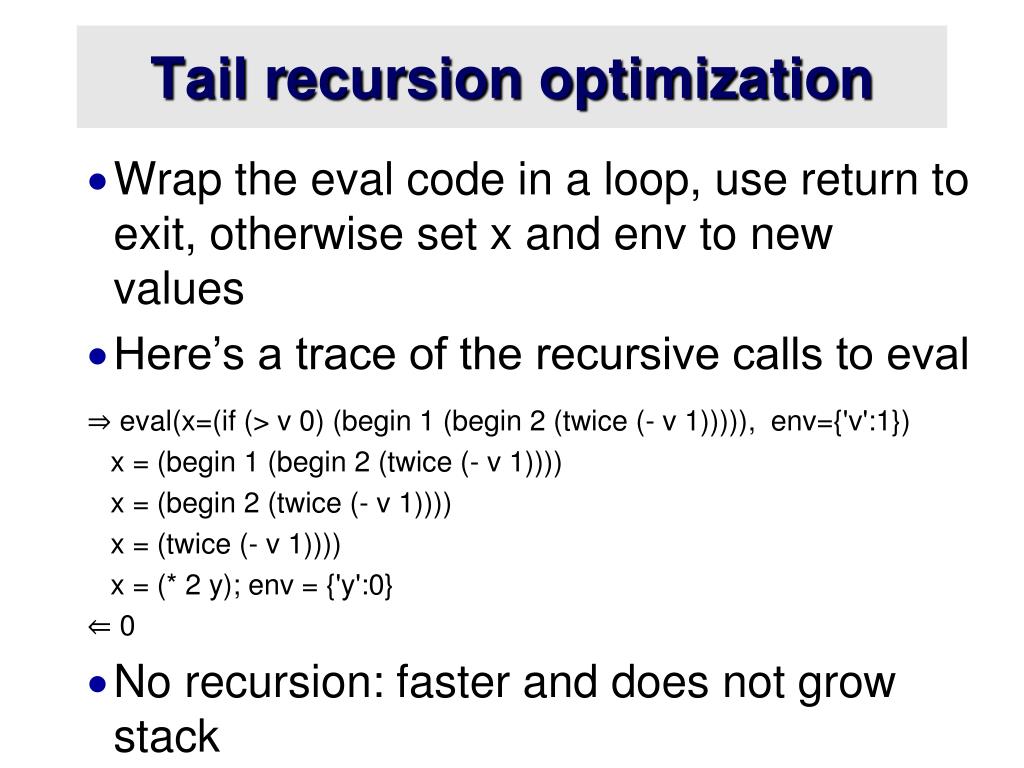 tail recursion tail recursion