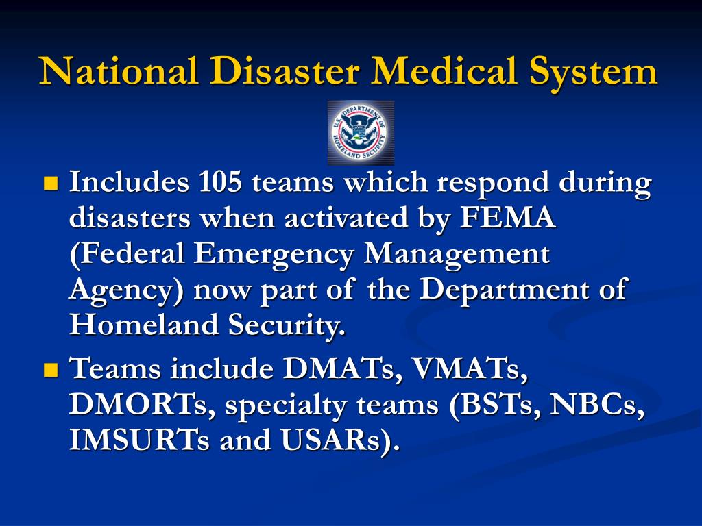 National disaster medical system jobs