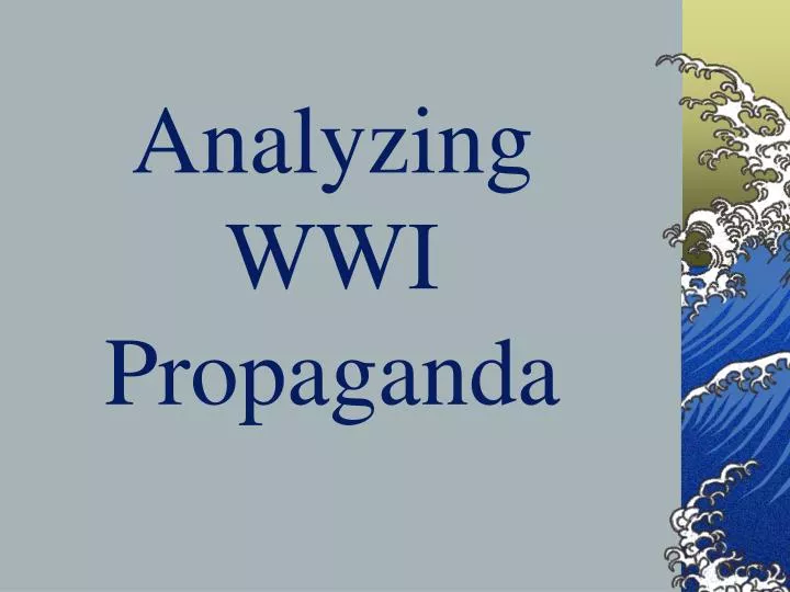 analyzing wwi propaganda n.