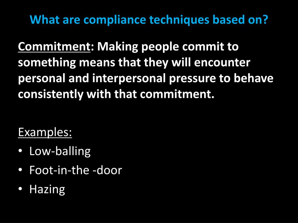 Ppt Discuss The Use Of Compliance Techniques Powerpoint