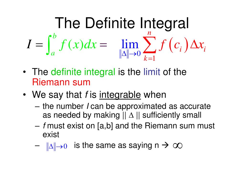 Ppt Chapter 4 Section 4 3 Riemann Sums And Definite Integrals