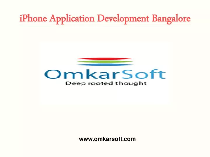 iphone application development bangalore n.